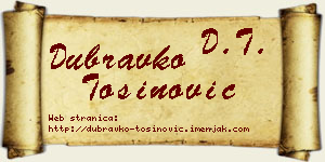 Dubravko Tošinović vizit kartica